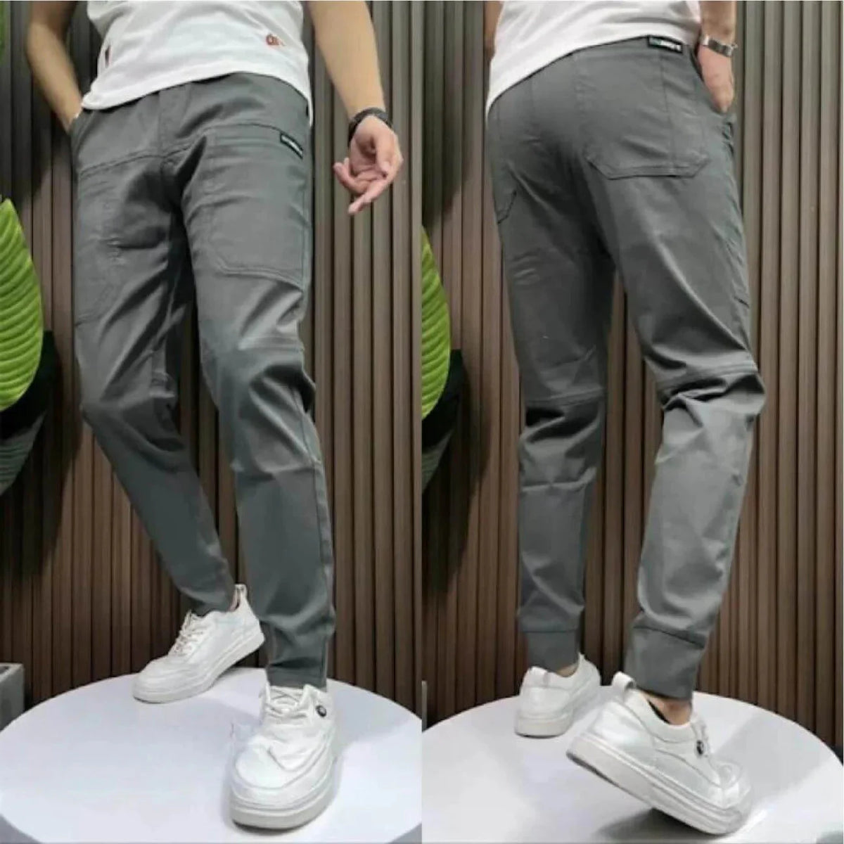 Premium Stretch Cargo Jeans – Komfort og Stil — Grå, billede 7