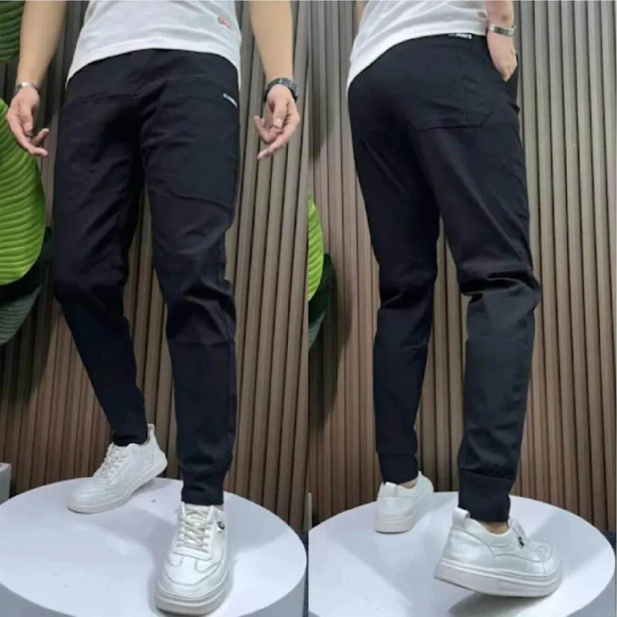 Premium Stretch Cargo Jeans – Komfort og Stil — Sort, billede 8