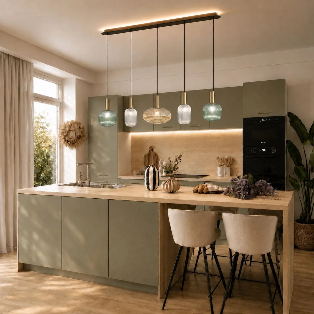 Chique Vintage Hanglamp van Glas — foto 10