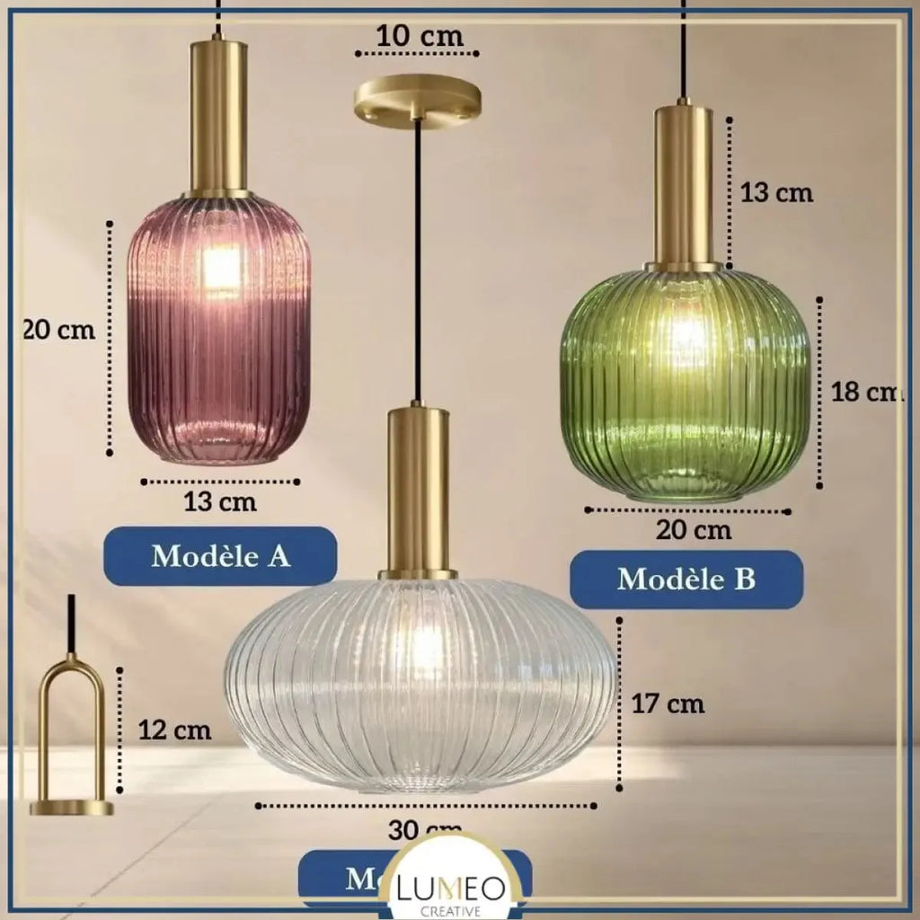 Chique Vintage Hanglamp van Glas — foto 26